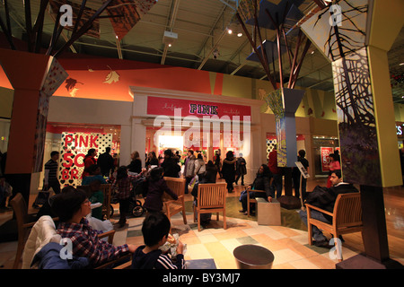 Victoria's Secret Rosa abbigliamento donna outlet store a Vaughan Mills Mall a Toronto in Canada 2010 Foto Stock
