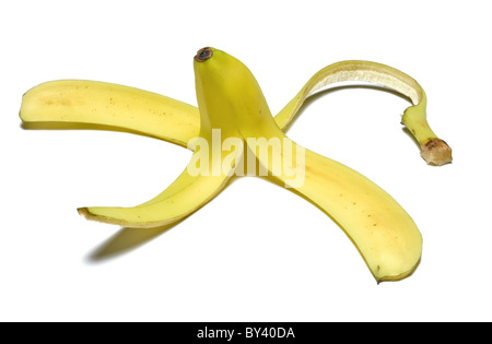 buccia di banana Foto Stock