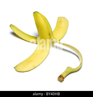 buccia di banana Foto Stock