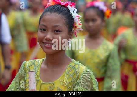 Ballerino Sinulog festival 2011, Cebu, Filippine Foto Stock