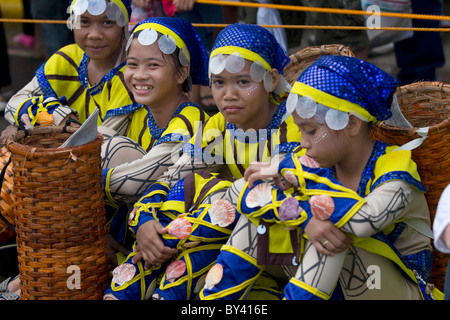 Ballerino Sinulog festival 2011, Cebu, Filippine Foto Stock