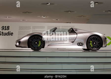 La germania,Stuttgart,Museo Porsche, Spyder 918 concept car Foto Stock