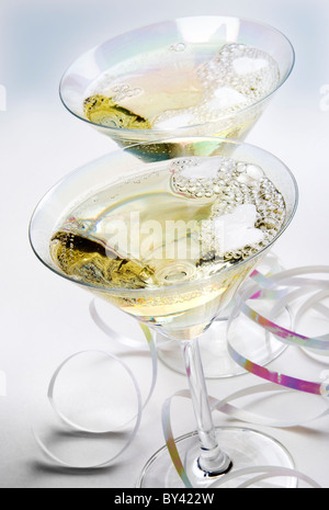 Champagne in bicchieri Foto Stock