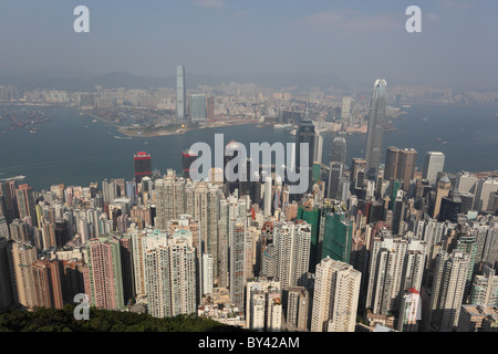 Hong Kong vista dal Victoria Peak Foto Stock