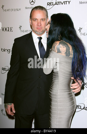 JESSE JAMES KAT VON D'ARTE DI ELYSIUM 4TH Annuale BLACK TIE GALA BENEFICO DOWNTOWN LOS ANGELES CALIFORNIA USA 15 Gennaio 20 Foto Stock