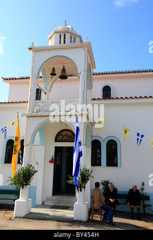 La Grecia settentrionale delle isole Sporadi skiathos una chiesa nella città vecchia Foto Stock