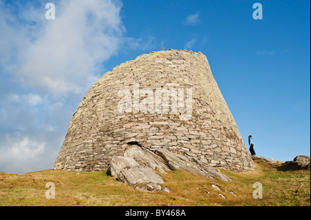 Dun Carloway Broch, Carloway, isola di Lewis, Ebridi Esterne, Scozia Foto Stock