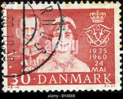 Nozze d'argento di Federico IX di Danimarca e Ingrid di Svezia Foto Stock