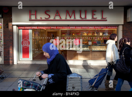 Il ramo di H Samuel gioiellerie, Londra Foto Stock