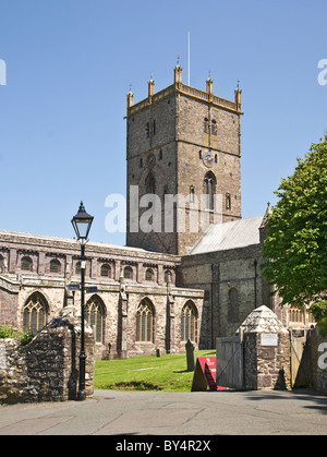 St Davids Cathedral, St Davids, Pembrokeshire, Galles Foto Stock