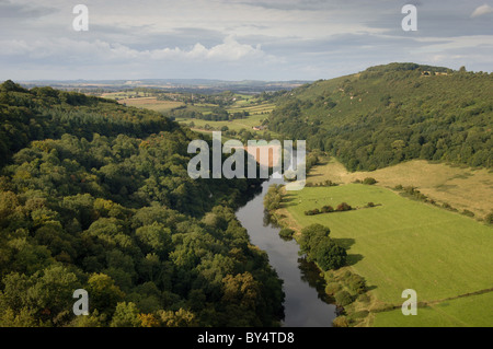 Il fiume Wye dalla Symonds Yat Ross-on-Wye Herefordshire HR9 Regno Unito Foto Stock