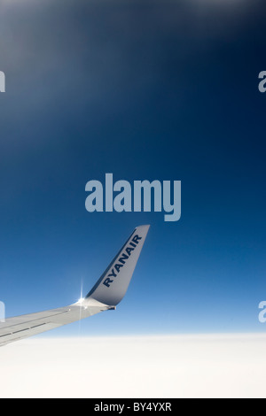 Il volo Ryanair su Southern Irlanda Foto Stock