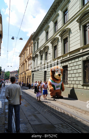 Scena di strada Lviv Ucraina Foto Stock