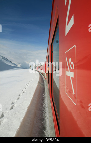 Vista dal treno di montagna Foto Stock