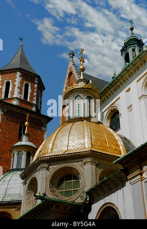 Zygmunt cappella, la cattedrale del Wawel a Cracovia Polonia Foto Stock