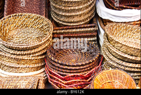 Raccolta di tessuto cesti Foto Stock