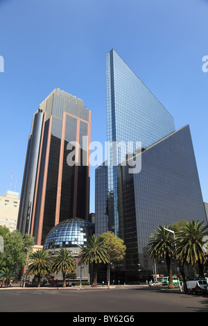 Borsa messicana edificio, Centro Bursatil, Paseo de la Reforma, Reforma, Città del Messico, Messico, America del Nord Foto Stock