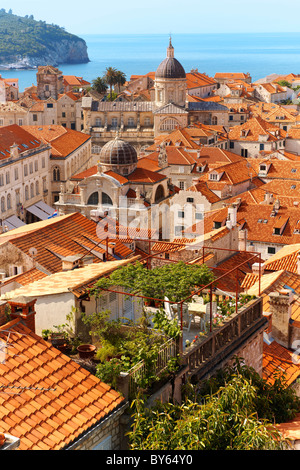 Tetti di Dubrovnik, Croazia Foto Stock