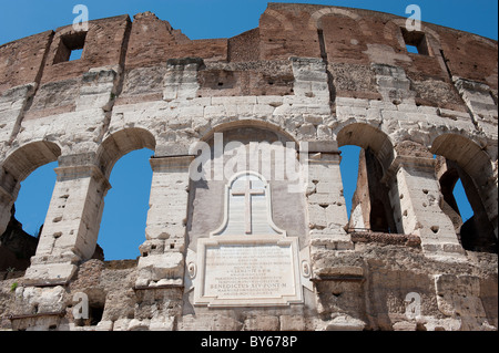Dettaglio del Colosseo Roma Italia Foto Stock