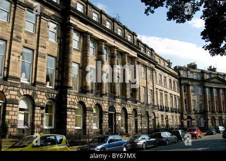 Case cittadine Georgiane in New Town, Edimburgo, Scozia Foto Stock