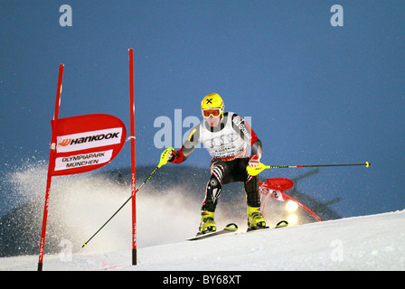 Mens vincitore di gara Ivica Kostelic (Croazia) - MUENCHEN, 02.01.2011, slalom parallelo Olympiaberg, Coppa del Mondo di sci alpino Foto Stock