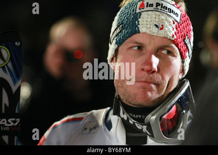 Sciatore francese Julien LIZEROUX - 2° posto MUENCHEN, 02.01.2011, slalom parallelo Coppa del Mondo di sci alpino Foto Stock
