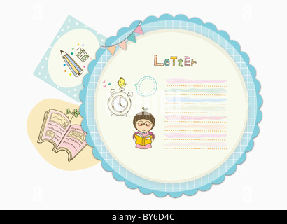 Lettera di illustrazione Foto Stock