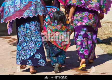 San Sebastian festival, Zinacantán, Chiapas, Messico Foto Stock