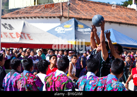 San Sebastian festival, Zinacantán, Chiapas, Messico Foto Stock