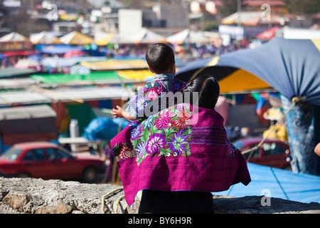 San Sebastian festival, Zinacantán, Chiapas, Messico Foto Stock