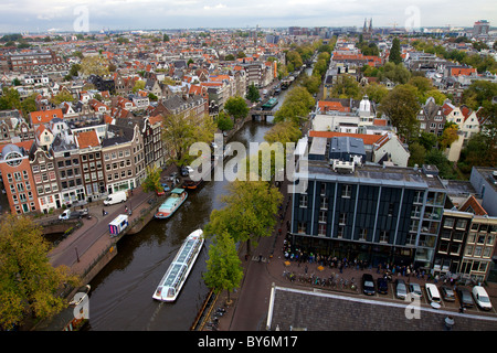 Veduta aerea della città di Amsterdam Foto Stock