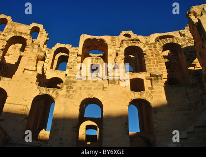 Anfiteatro romano di El Jem, Tunisia Foto Stock