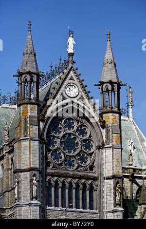 Particolare della facciata della Cattedrale di Cobh, Cobh, nella contea di Cork, Irlanda Foto Stock