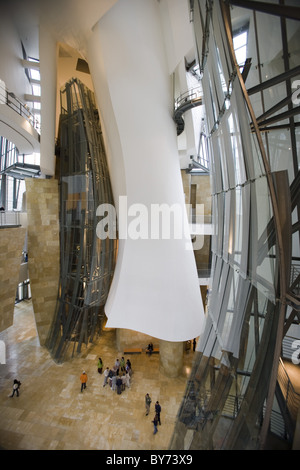 Foyer del Museo Guggenheim Bilbao Bilbao, Paesi Baschi, Spagna, Europa Foto Stock