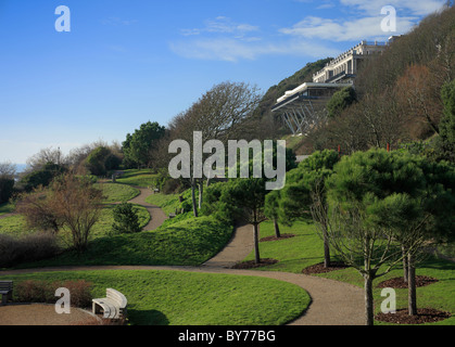 Il Parco Costiero & Cliff Hall a Leas, Folkestone. Foto Stock