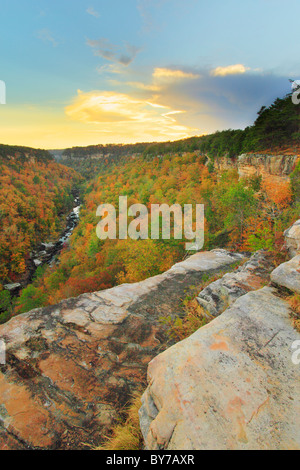 Wolf Creek si affacciano, Little River Canyon National Preserve, Fort Payne, Alabama, STATI UNITI D'AMERICA Foto Stock