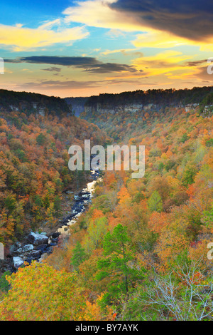 Wolf Creek si affacciano, Little River Canyon National Preserve, Fort Payne, Alabama, STATI UNITI D'AMERICA Foto Stock