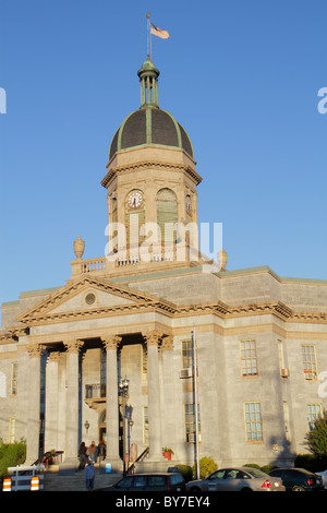 North Carolina,NC,South,Tar Heel state,Murphy,piccola citta',storico tribunale della contea di Cherokee,architettura classica Revival,edificio pubblico,orologio,do Foto Stock