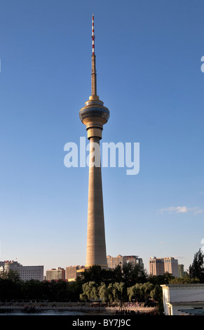 Il centro di Torre della TV a Pechino in Cina Foto Stock