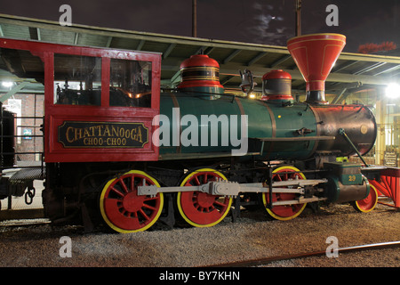 Tennessee Chattanooga,Chattanooga Choo Choo Choo,hotel,Stazione Terminal,historictrain,preservation,treno,ferrovia,locomotiva a vapore,Glenn Miller,big band, Foto Stock