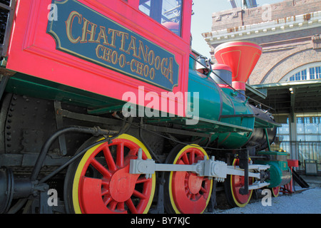 Tennessee Chattanooga,Chattanooga Choo Choo Choo,hotel,Stazione Terminal,historictrain,preservation,treno,ferrovia,locomotiva a vapore,Glenn Miller,big band, Foto Stock