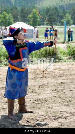 ULAN-UDE, Russia - 17 Luglio: La quarta sessione generale del mondo dei Mongoli Convenzione, luglio 17, 2010 in Ulan-Ude, Buryatia, Rus Foto Stock