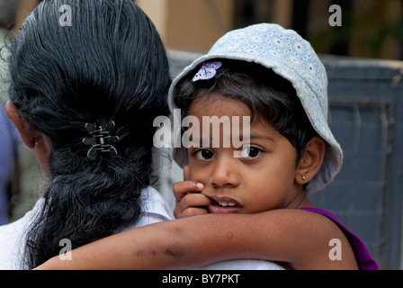 Famiglia in Sri Lanka Foto Stock