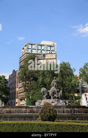 Madrid Plaza, Colonia Roma, quartiere alla moda, Città del Messico, Messico, America del Nord Foto Stock