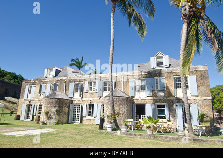 Rame e legname Store Hotel a Nelsons Dockyard Parco Nazionale a English Harbour Antigua Foto Stock