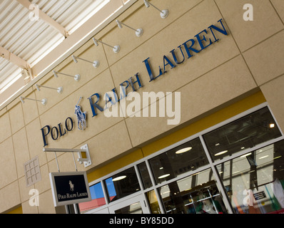 Polo Ralph Lauren store, Chicago Premium Outlets, Aurora, Illinois, Stati Uniti d'America Foto Stock