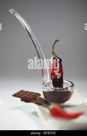 Peperoncino cioccolato peperoni Foto Stock