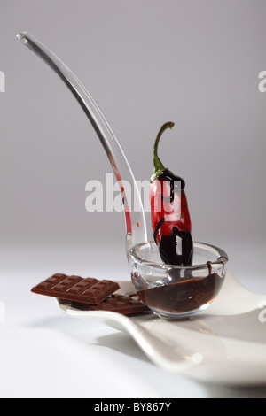 Peperoncino cioccolato peperoni Foto Stock