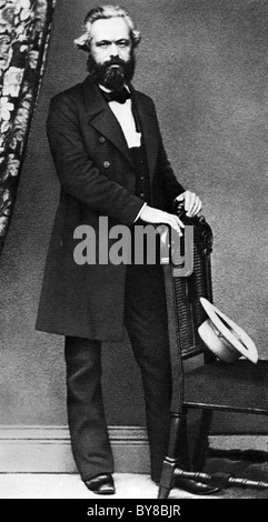 KARL MARX (1818-1883) Tedesco economista politico nel 1861 Foto Stock