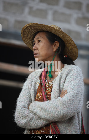 La Birmania,Birmania,Myanmar, 20100223, donna di mercato Foto Stock